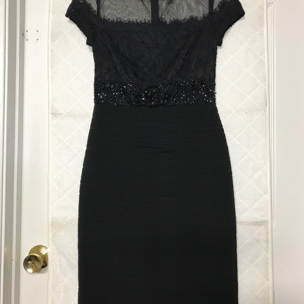 JS BOUTIQUE  Beads/ Embroidered/ Mesh Dress- Size 0